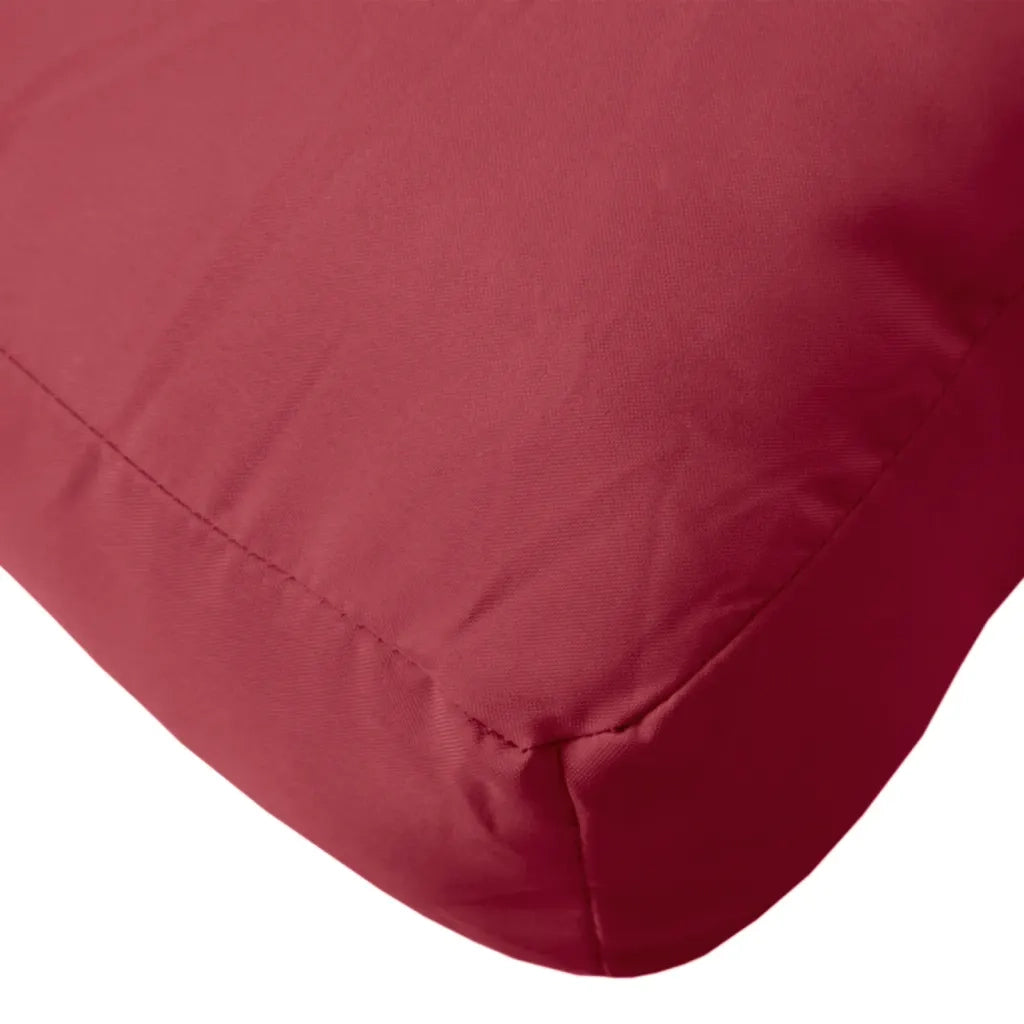 Cuscini per Pallet 2 pz Rosso Vino in Tessuto 360931