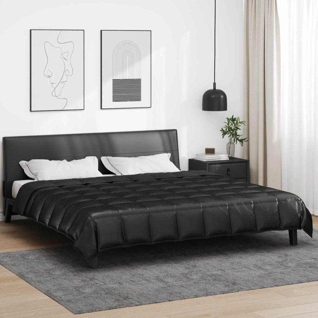Piumone Completo Annuale Nero 200 x 220 cm Satin e Micropile 42025820