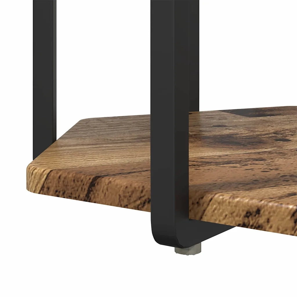 Set tavolini con lo scaffale 2 pcs Marrone 869718