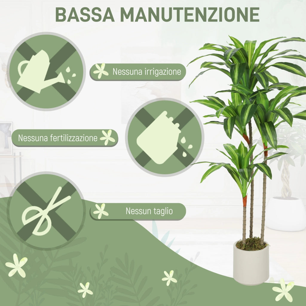 Pianta Artificiale Dracena ¨C Xylo ¨C Verde PEVA 60x40x120 cm