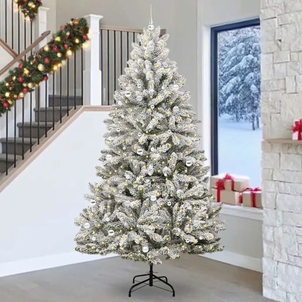 Albero di Natale artificiale con 300 LED Verde e Bianco 270 cm 3395780
