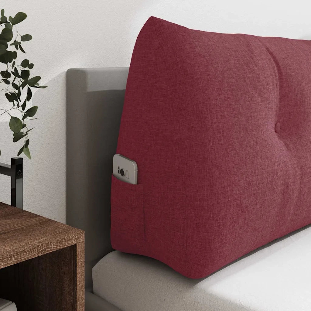 Cuscino per Schiena Rosso Vino 100 x 24 x 50 cm Tessuto 42014444