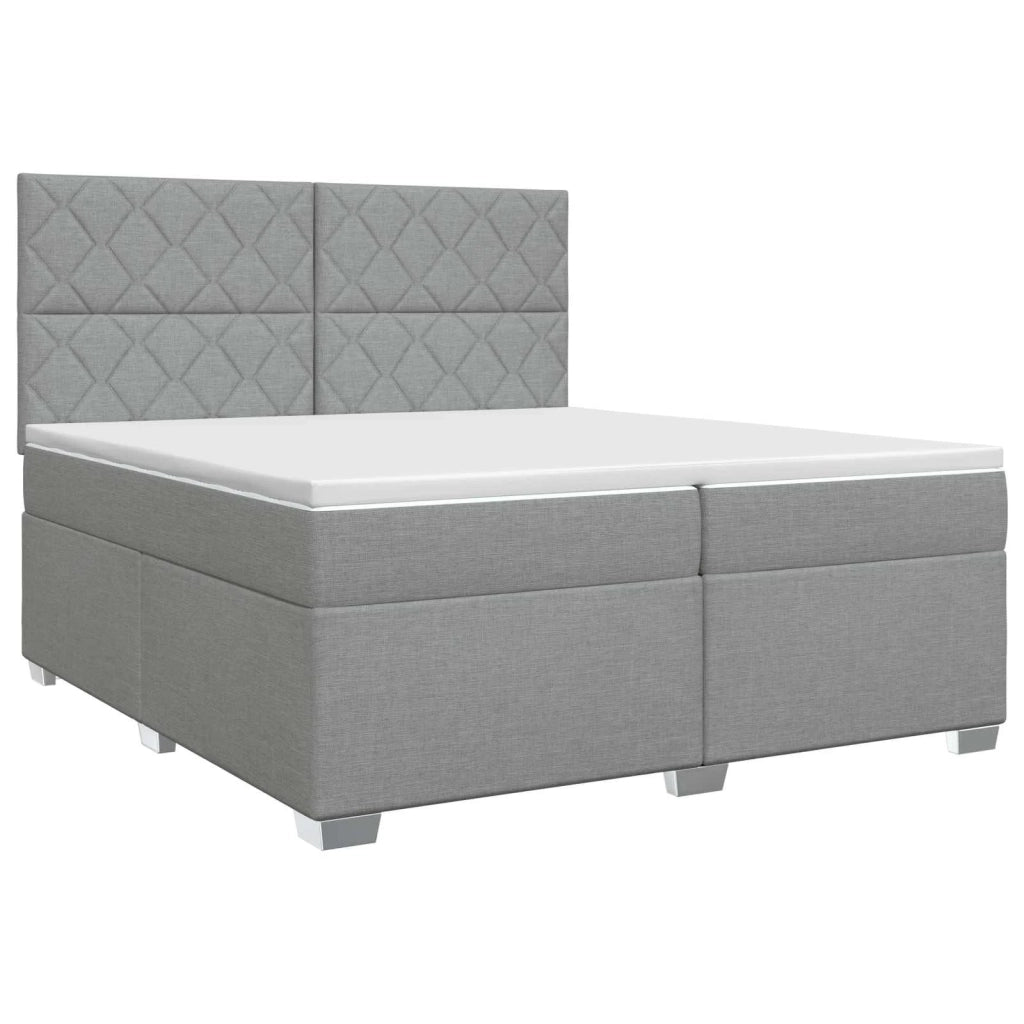 Letto box spring con materasso Grigio Chiaro 200 x 200 cm 3453493