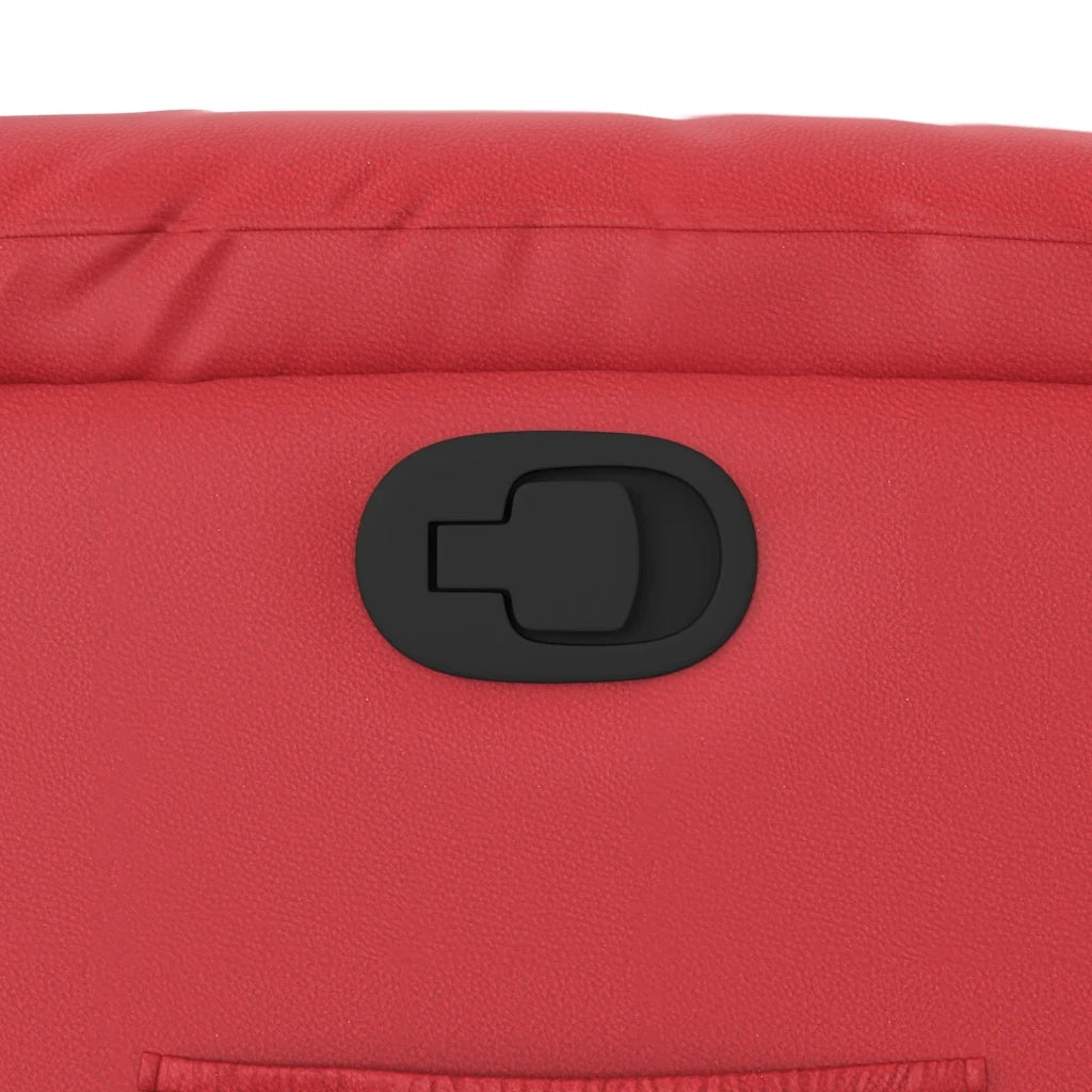 Poltrona Reclinabile Rossa in Similpelle 373491