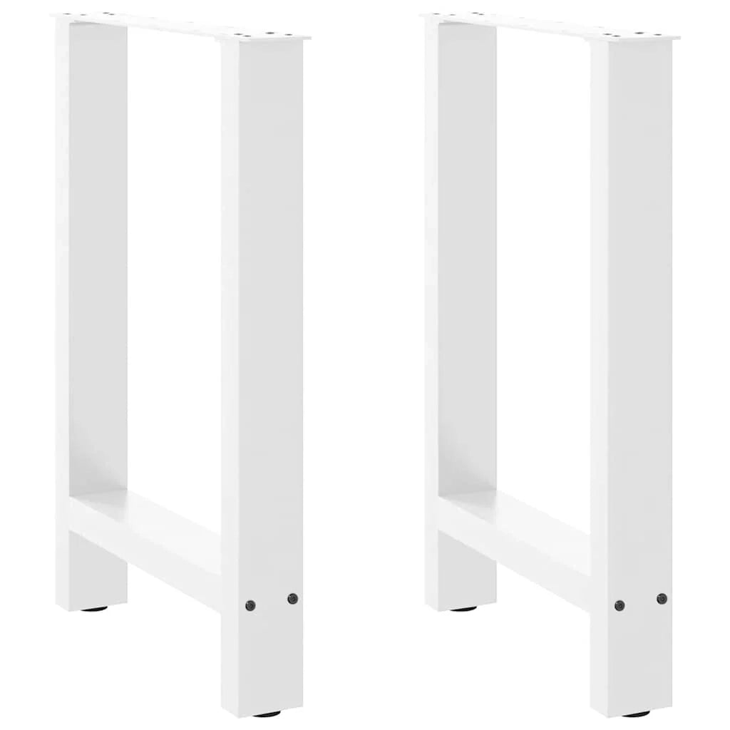 Set di 2 gambe moderne regolabili per tavolo da pranzo 50 x 73 cm in acciaio bianco 02_0057541