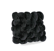 Set di 4 Cuscini Intrecciati in Tessuto Morbido 30x30 cm - KRISH