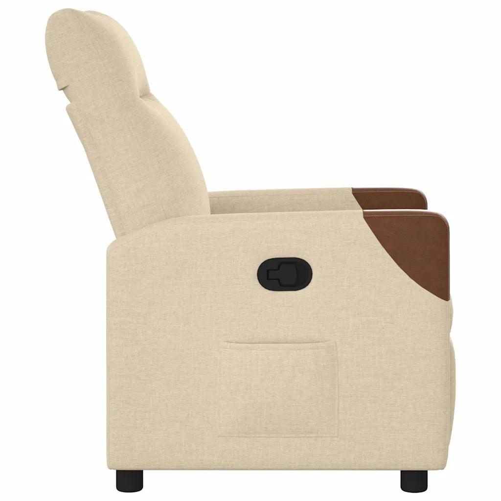 Poltrona Reclinabile in Tessuto Crema 4104813