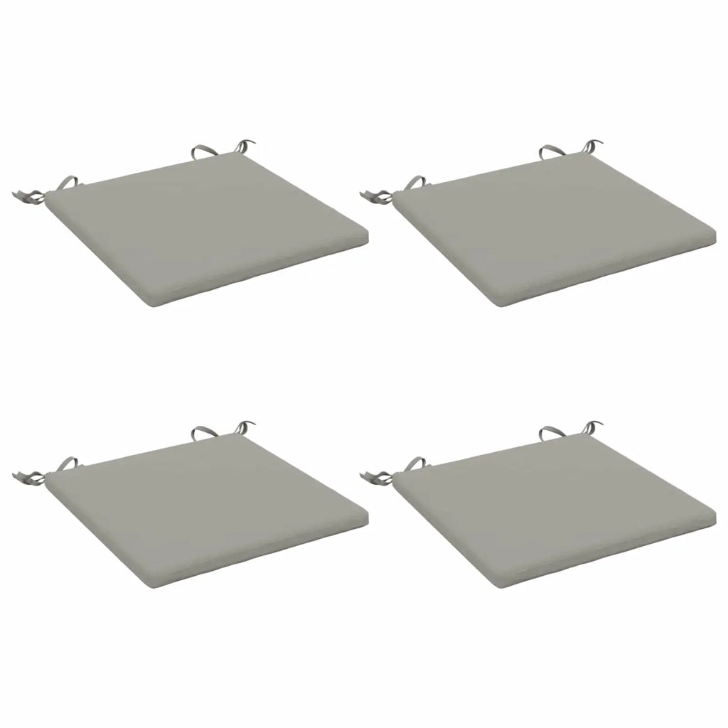 Cuscini per Sedia in 4 Pezzi SOEST 4 pz 100% Poliestere Grigio 944343