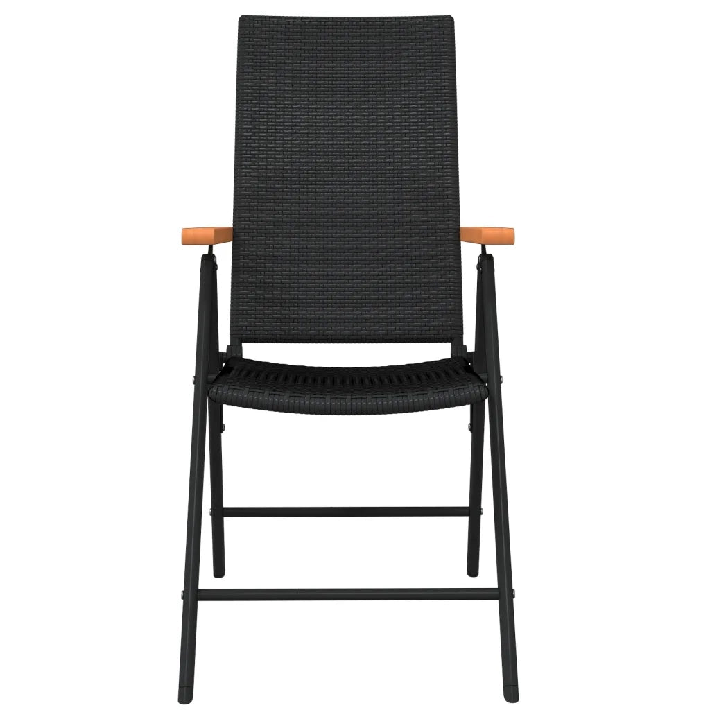 Set Mobili da Pranzo per Giardino 7 pz Nero 3099123