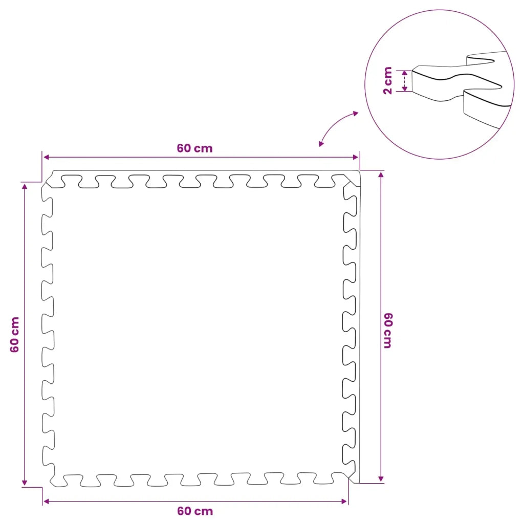 Tappeti 24 pcs Blu 8,64 m² Schiuma EVA 42040754