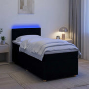 Letto box spring con materasso Nero 80 x 200 cm Tessuto 3452801