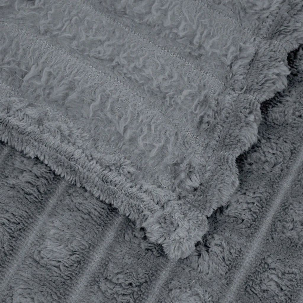 Coperta Grigio scuro 240 x 220 cm Panno