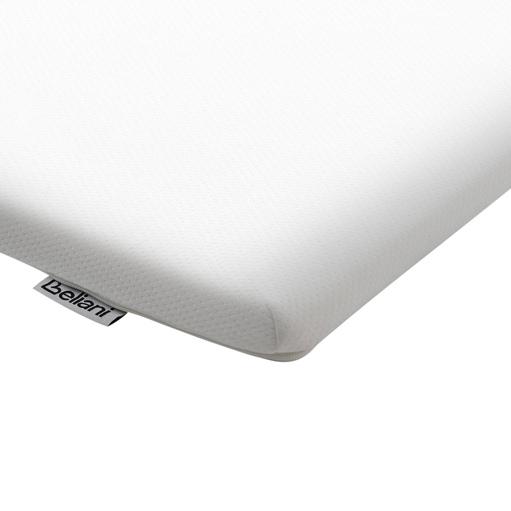 Coprimaterasso in schiuma bianco 120 x 200 cm comfort morbidezza