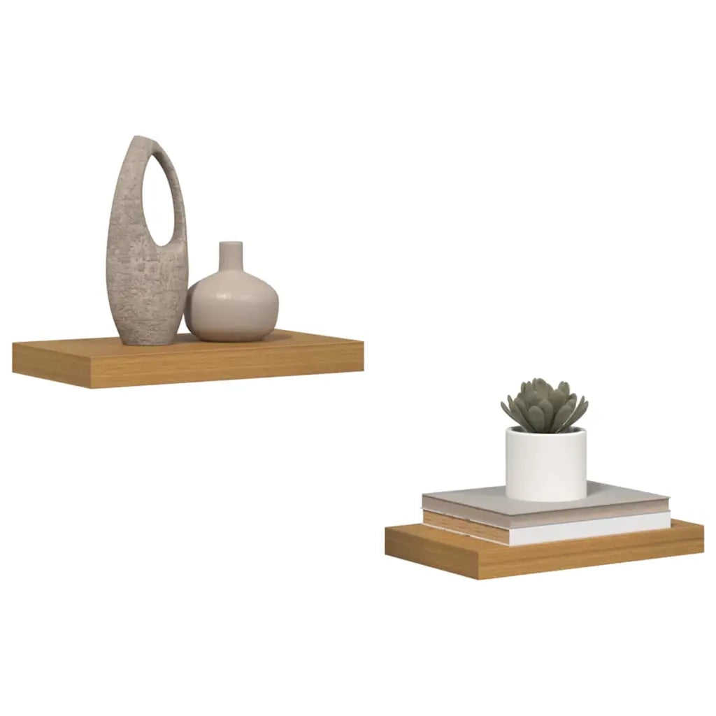 2 pz Scaffale da parete | Ripiano a parete | Mensola a parete Beige 40 x 23,5 x 4 cm