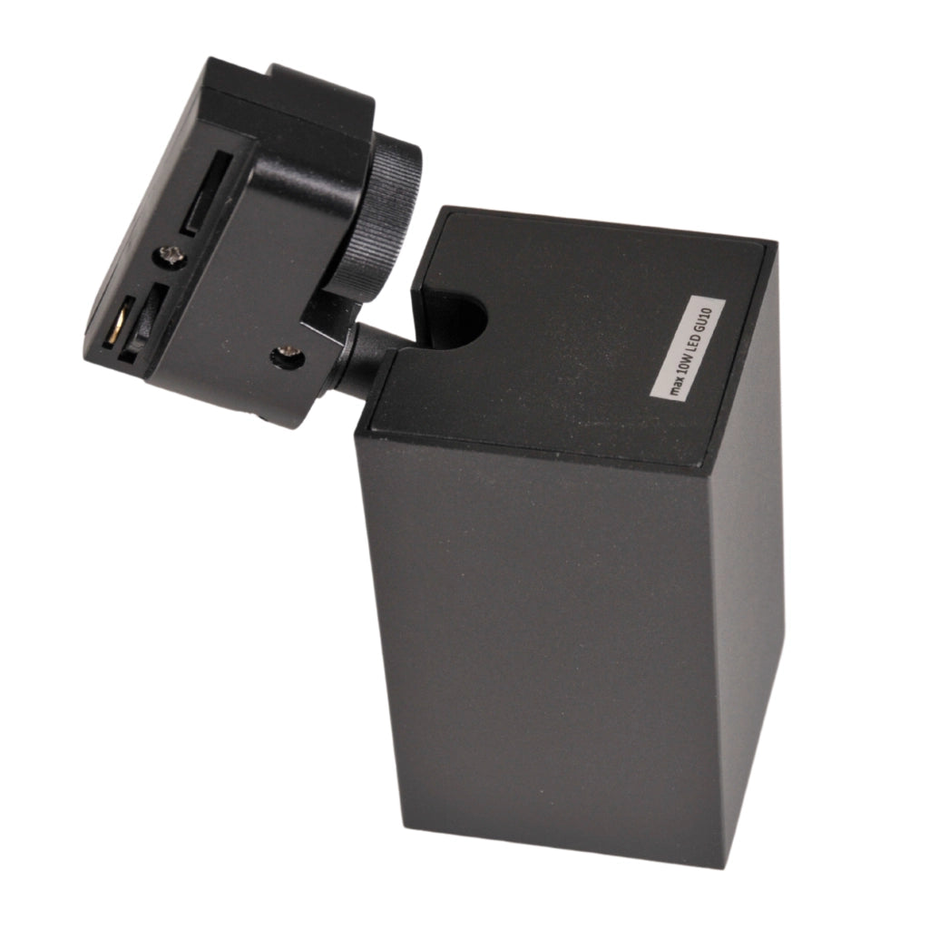 Faretto su binario nero/oro GU10 Square Polux 321756