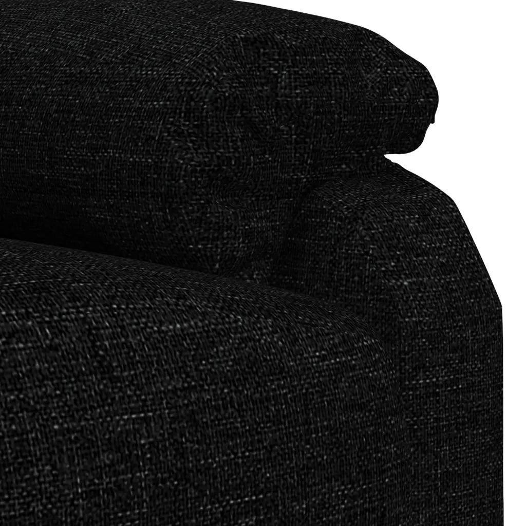 Poltrona Reclinabile in Tessuto Nero 342453