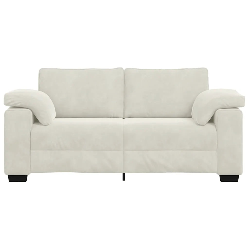 Divano Divanetto Crema 180x77x82 cm in Velluto 4105275