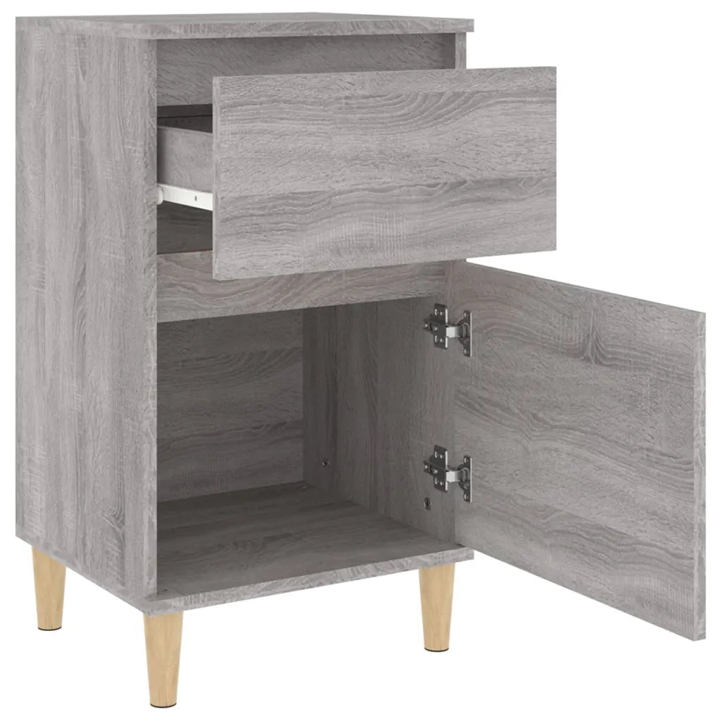 Comodino Grigio Sonoma 40x35x70 cm 819704