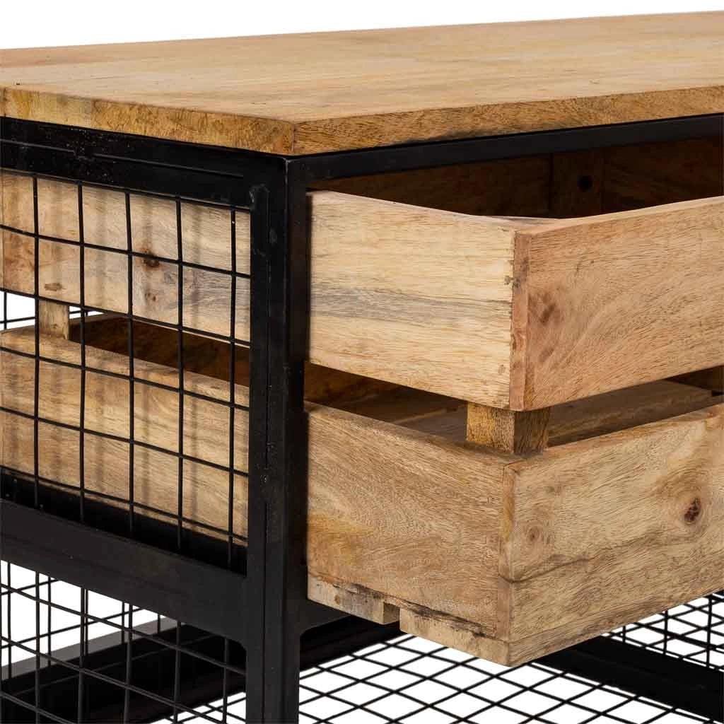 Console in legno e metallo 100x40x166