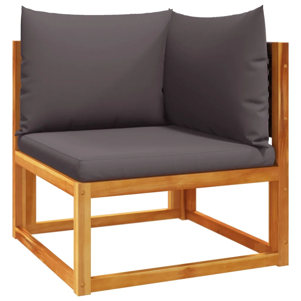 Set di divani da giardino 4 pezzi con cuscini in legno di acacia e rattan 3278893