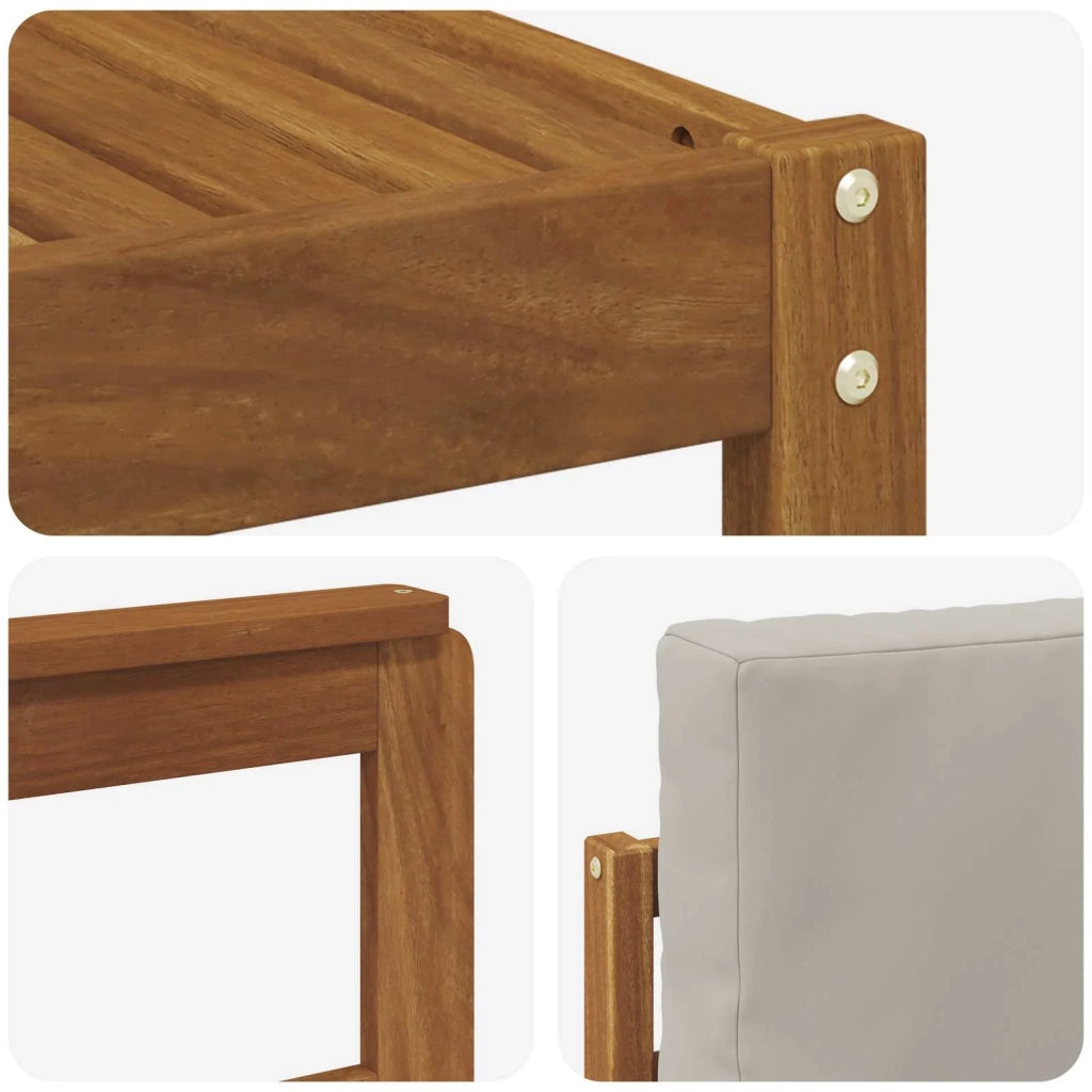 Set divani con cuscino 10 pcs Grigio Naturale e Chiaro 3375506