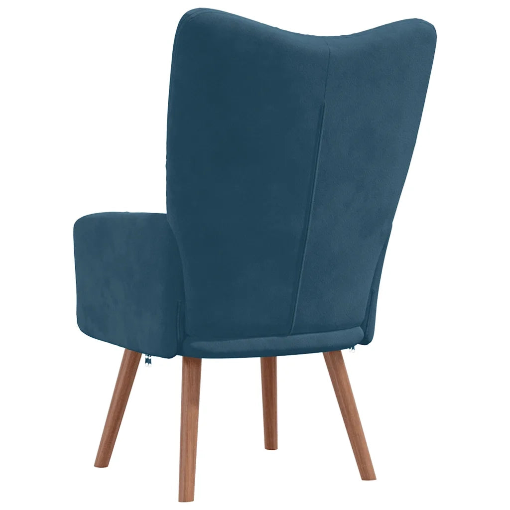 Sedia Relax Blu in Velluto 328061