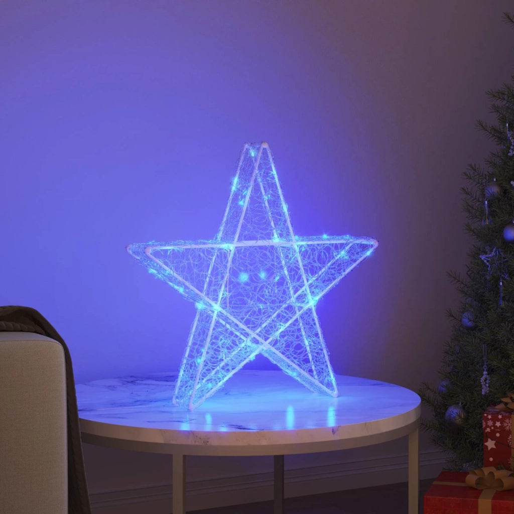 Stella 3D con 50 LED Blu 55 x 53.5 x 10 cm Acrilico 42019100