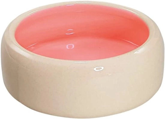 Tazza alimentare ceramica per roditori - colore salmone - Ø 16.5 cm - 0.75 l