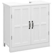Mobile Sottolavabo con 2 Ante e Scaffale Regolabile ¨C zephmum ¨C Bianco