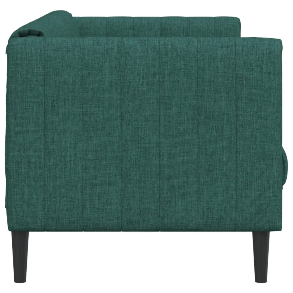 Divano a 2 Posti-Sofa 2 Posti Verde Scuro in Tessuto