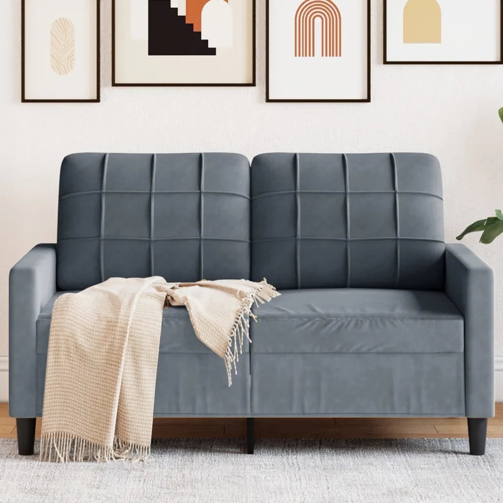 Divano a 2 Posti-Sofa 2 Posti grigio scuro 120 cm in Velluto 981595