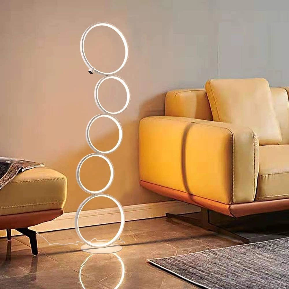 ZMH Lampada da terra 33W dimmerabile 3000K interruttore sfioramento per soggiorno