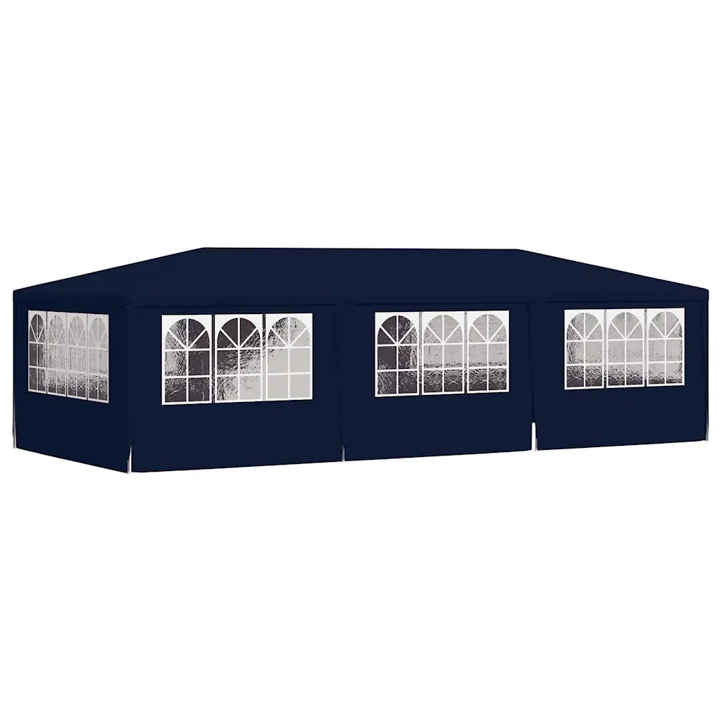 Gazebo Professionale con Pareti 4x9 m Blu 90 g/m²