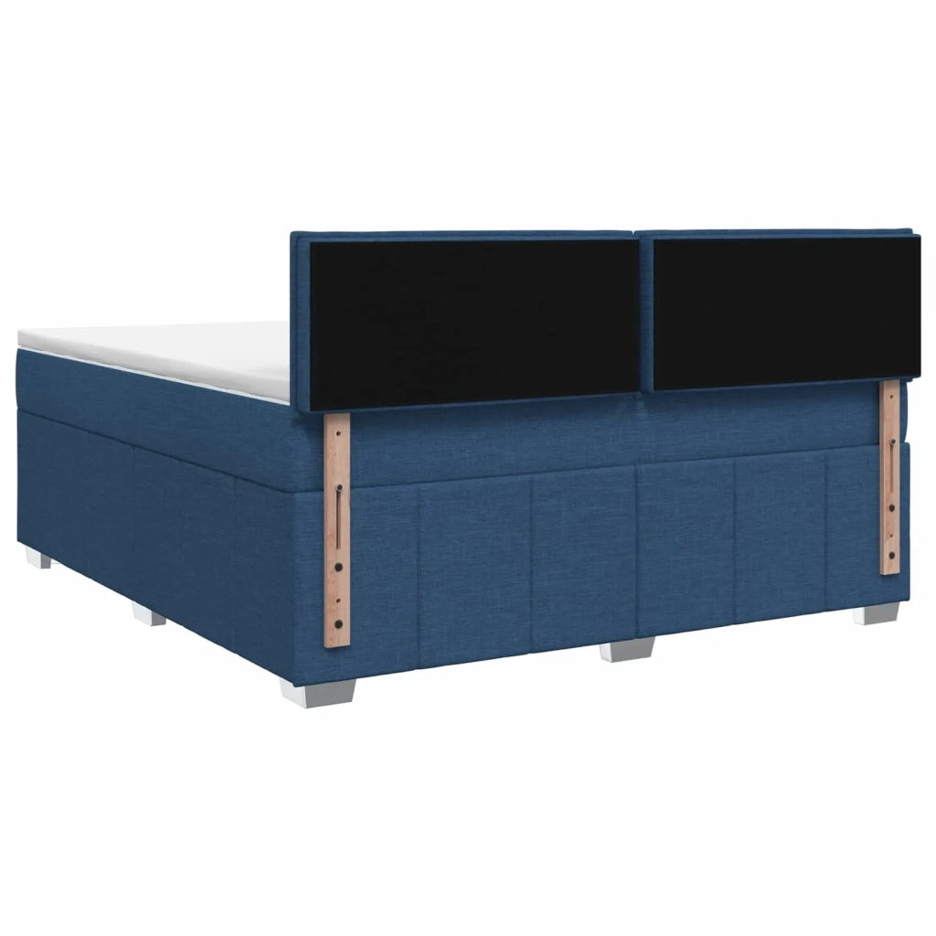 Letto box spring con materasso Blu 140 x 200 cm Tessuto 3451226