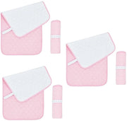 Materassi Antiscivolo - Impermeabili, Soffici - 3 Pezzi - Rosa - 35 x 68 cm