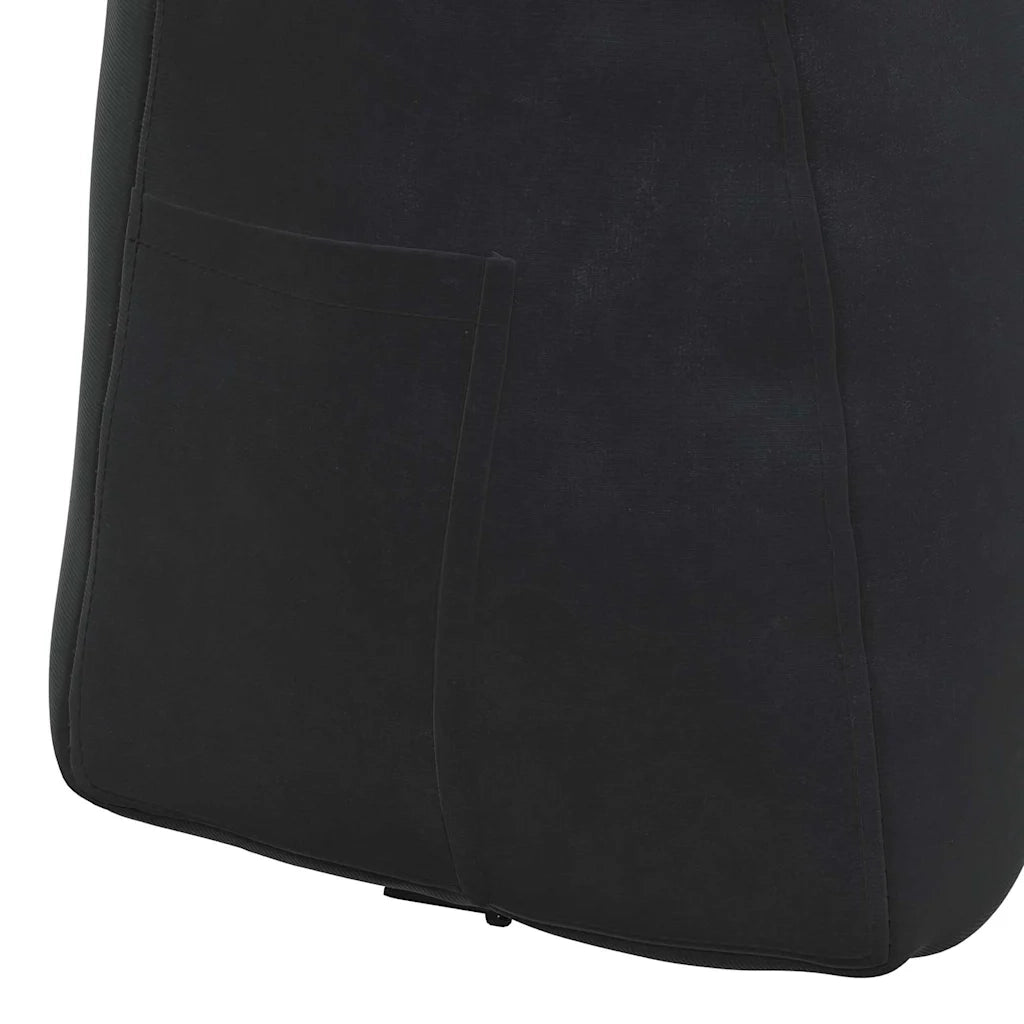Cuscino per Schiena Nero 60 x 24 x 50 cm Velluto 42014406