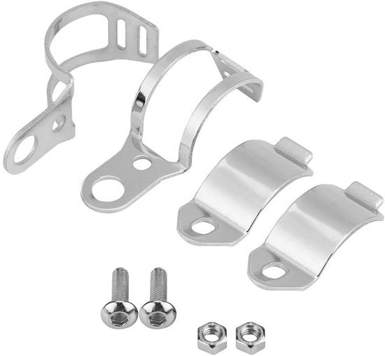 Montaggio di supporto per luci da installare - 2 pezzi - Adatto per scooter - Flessibilità di foro 30-45 mm - Resistente allo sfregamento - Disegno di bordo liscio - Montaggio di luci da installare con effetto lampeggiante