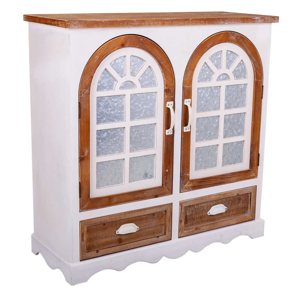 Credenza in legno bianco 90x35x90h