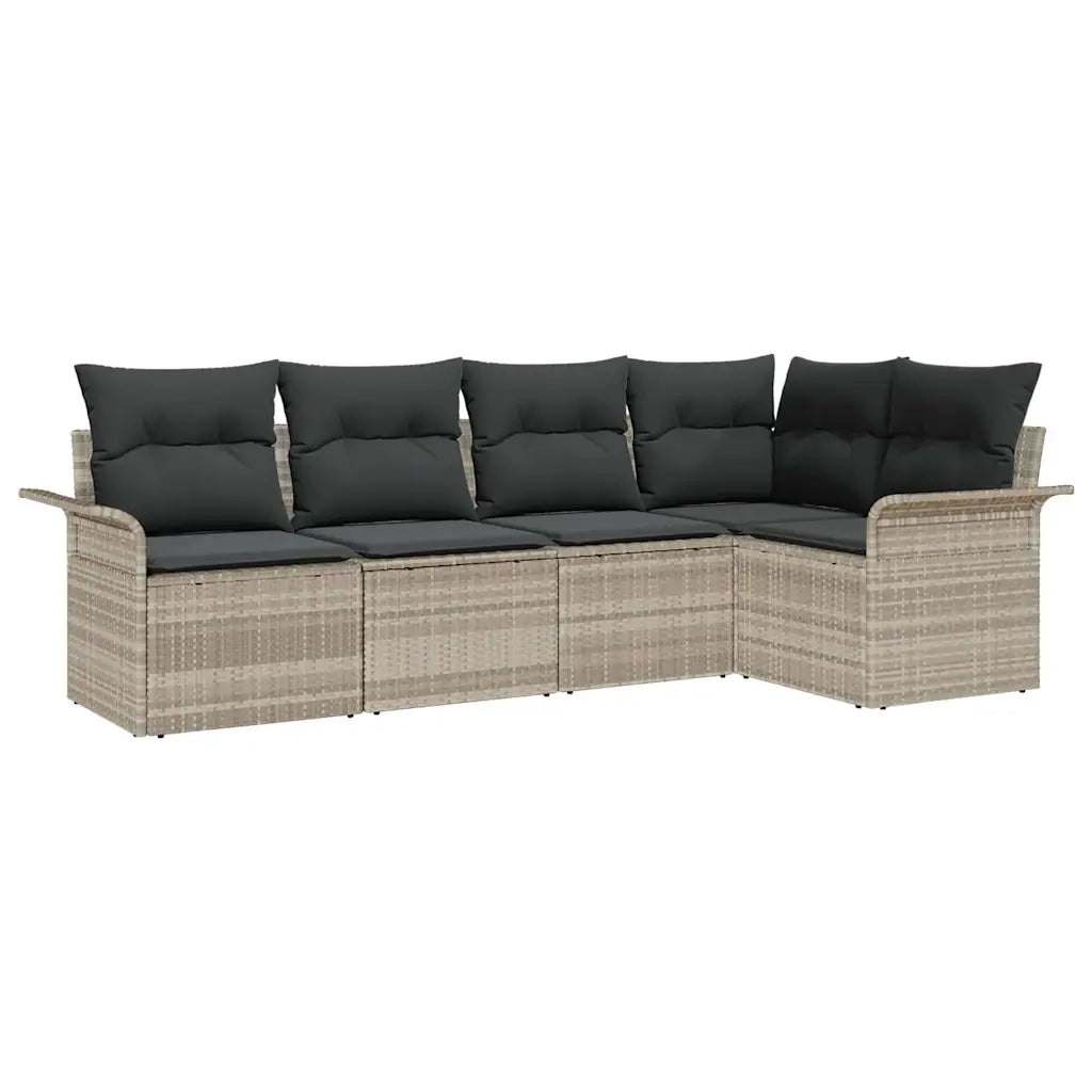 Set Divano da Giardino con cuscino 5 pcs polyrattan 3345362