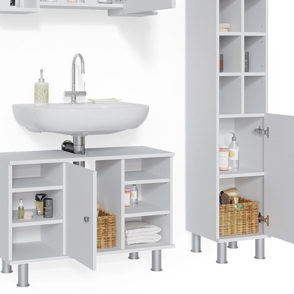 Vicco Set mobili bagno Bianco 3 parti