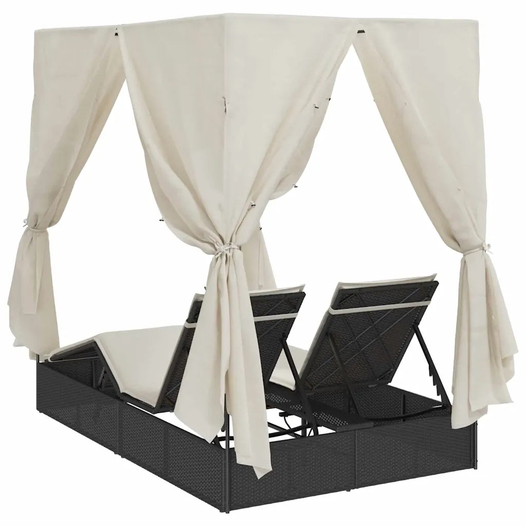 Lettino da sole doppio Bianco caldo 205 x 129 x 200 cm