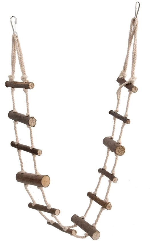 Scale a struttura per gioco per topi/gerbils/hamsters - amichevole con l'ambiente - regolabile con corda per lettiera - inclusa attacco da parete - scala da arrampicata