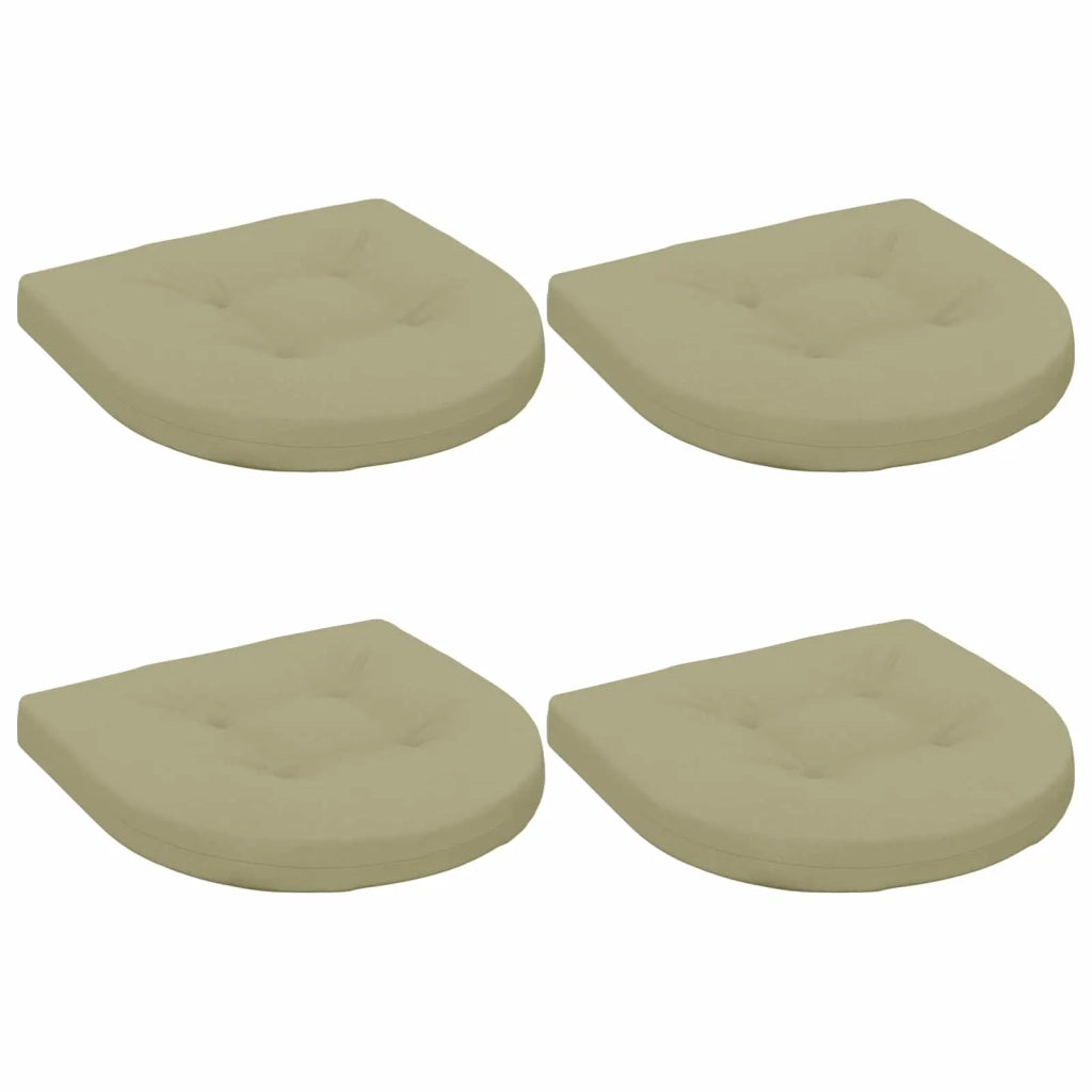 Cuscini per Sedia in 4 Pezzi 4 pz 100% Poliestere Verde chiaro 945282