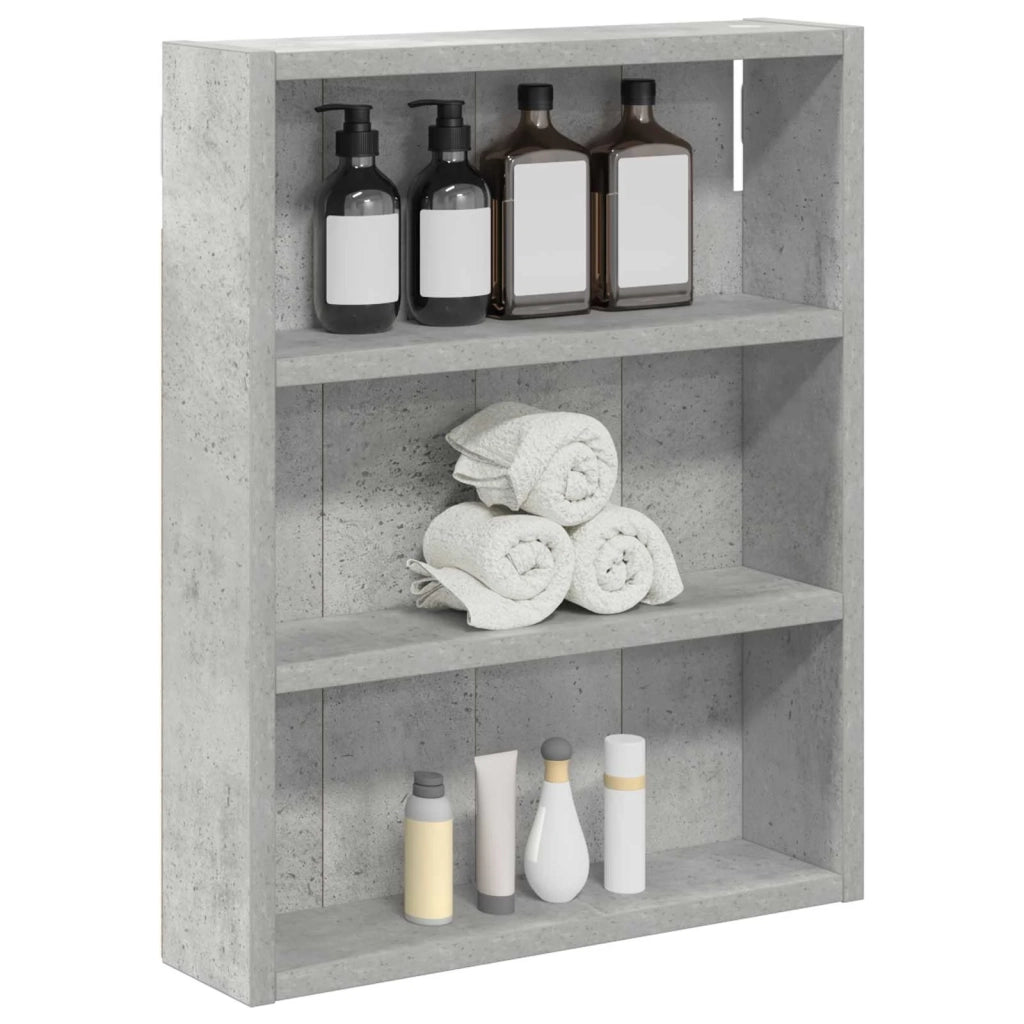 Armadio da bagno a muro Grigio Cemento 40 x 10 x 50 cm 889346