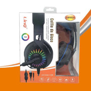 Trade Shop - Cuffie Stereo Con Microfono Jack 3.5mm + Usb Con Led Gaming Giochi Film Pc Gm6020 -