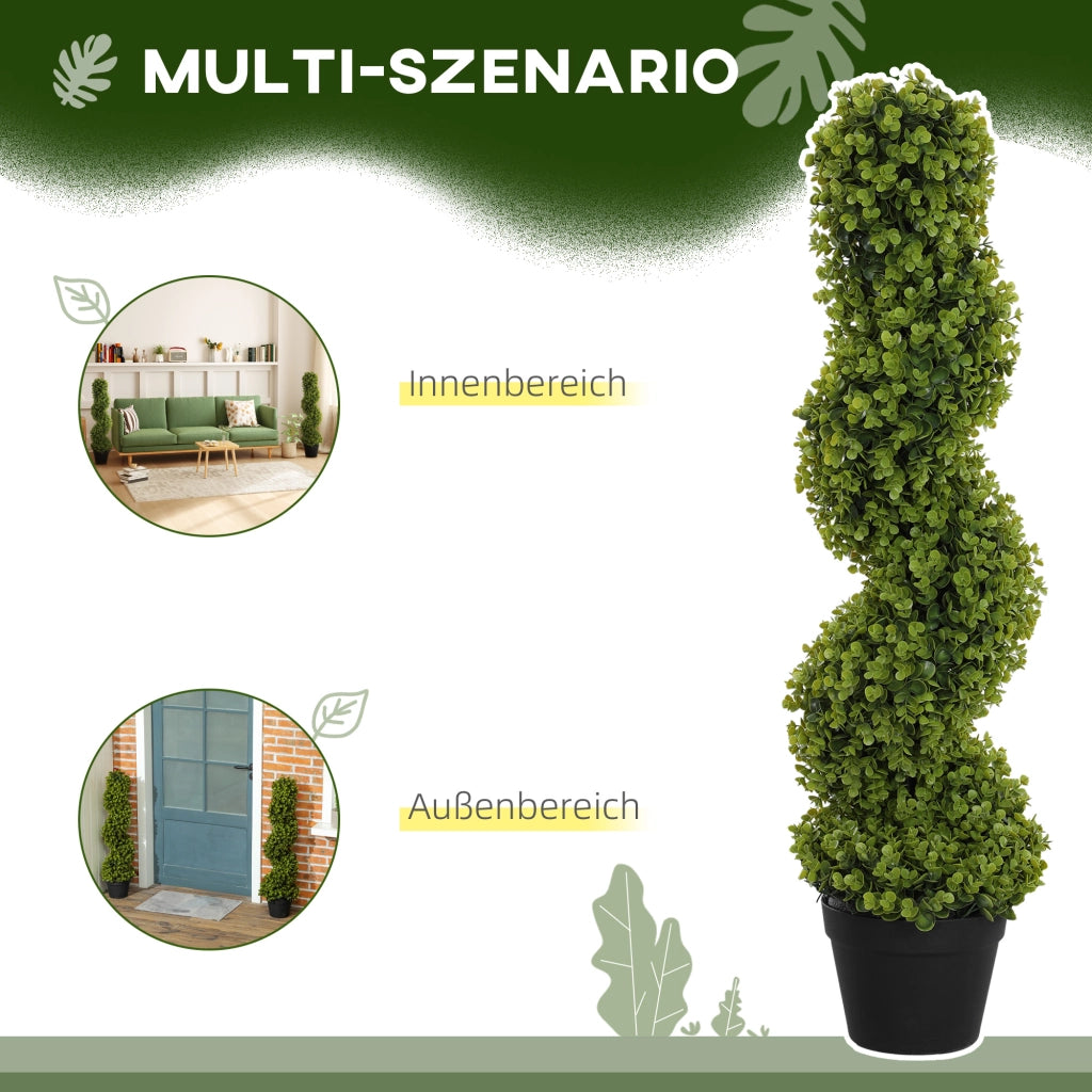 Set 2 Piante Artificiali Decorative con Vaso ¨C Xylo ¨C Verde 90 cm per Interno ed Esterno