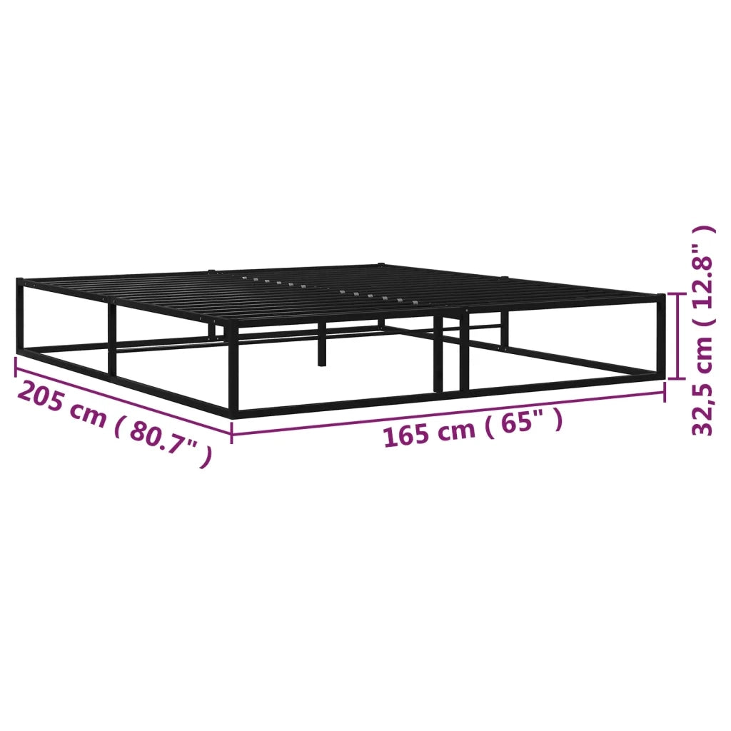 Giroletto-Struttura Letto Nero in Metallo 160x200 cm 597168