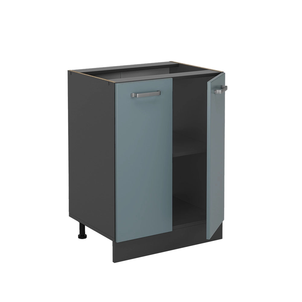 Vicco Mobiletto base per cucina Grigio-blu 60 cm PL Marmo