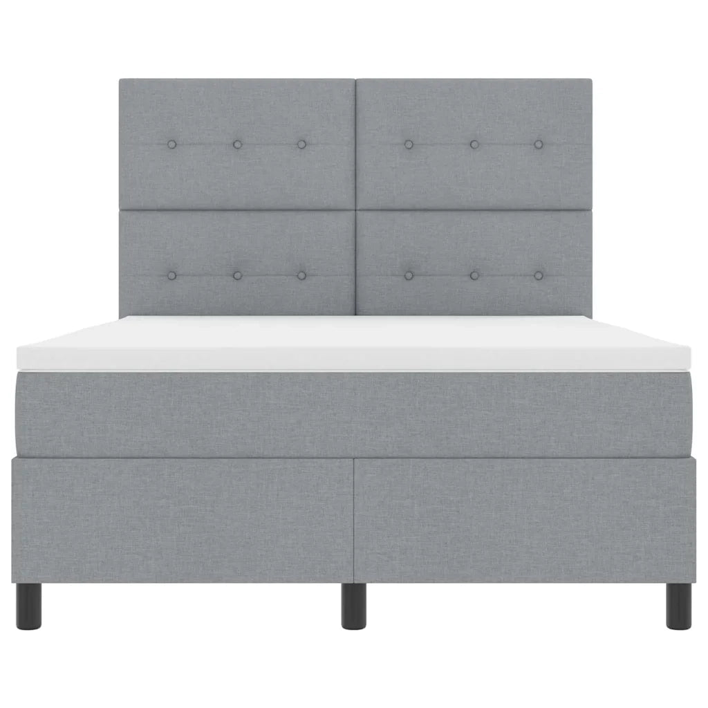 Letto a molle con materasso Grigio chiaro 160 x 200 cm Tessuto 3339399