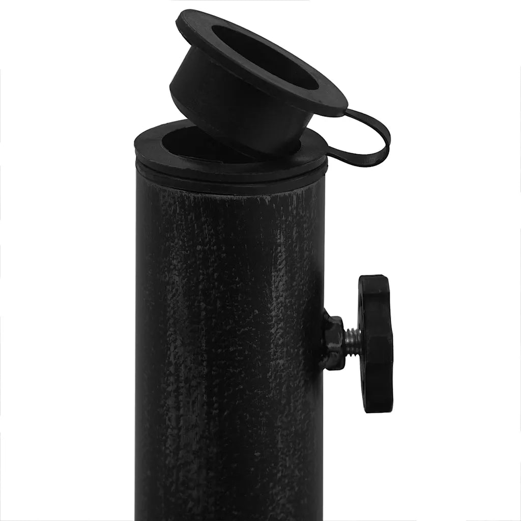 Base per Ombrellone Nera 48x48x33 cm in Ghisa 317749